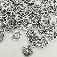 Load image into Gallery viewer, Antique Silver Heart Tree Of Life Heart Pendant
