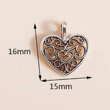 Load image into Gallery viewer, Antique Silver Heart Tree Of Life Heart Pendant
