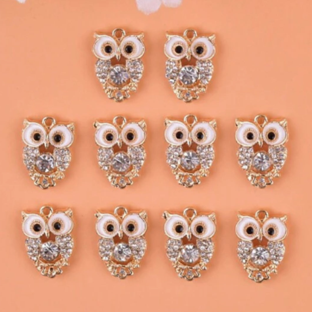 Luxury Rhinestone Owl Pendant