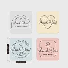 Load image into Gallery viewer, Squared Pastel Thank You Sticker Roll
