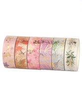 Load image into Gallery viewer, Mixed Foil Detailed Washi Tape 6pcs set
