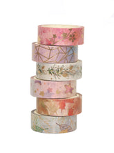 Load image into Gallery viewer, Mixed Foil Detailed Washi Tape 6pcs set
