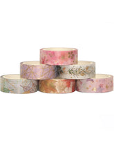 Load image into Gallery viewer, Mixed Foil Detailed Washi Tape 6pcs set
