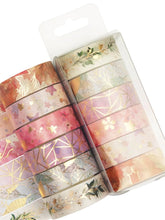 Load image into Gallery viewer, Mixed Foil Detailed Washi Tape 6pcs set
