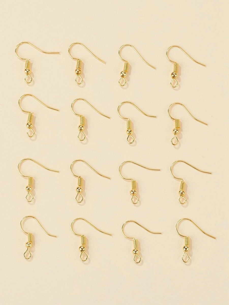 Yellow Gold Fish Hook Earring Findings Indi & Oak