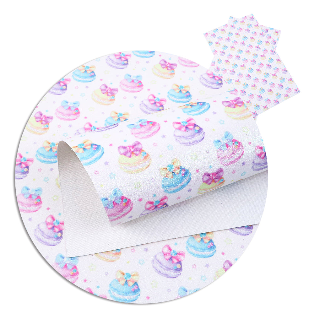 Donut Fine Glitter Vegan Leather – PU Faux Leather with Felt Backing | Ideal for Bows, Crafts & Accessories