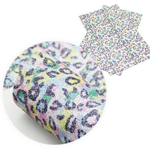 Load image into Gallery viewer, Leopard Sequin Glitter Faux Leather - 7 Colors Available
