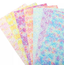 Load image into Gallery viewer, Rainbow Glitter Lace Faux Leather Set
