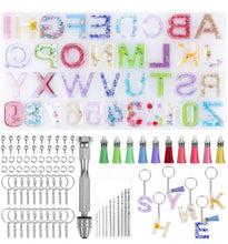Load image into Gallery viewer, 172 Piece Alphabet Key Chain Mold Kit
