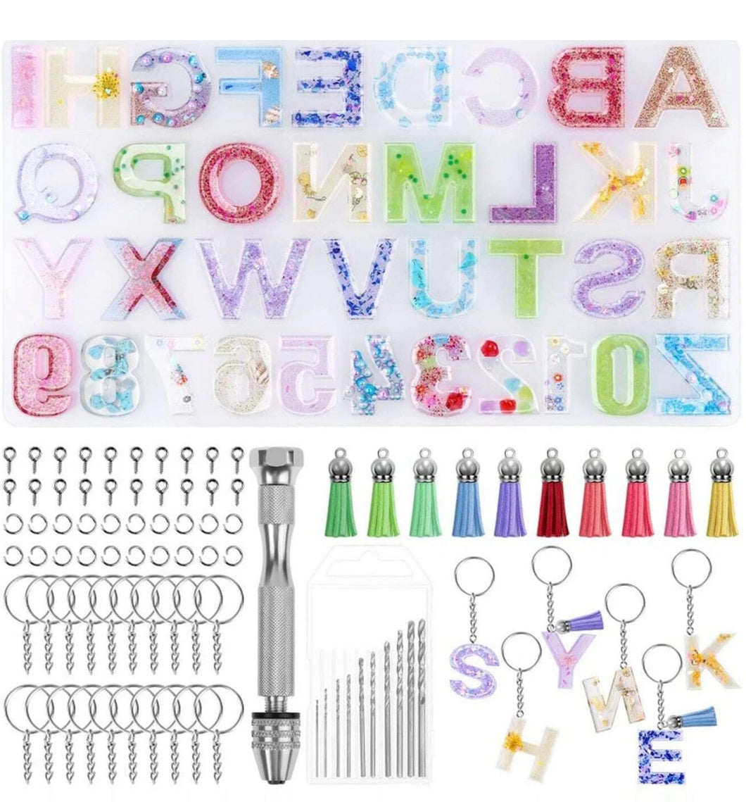 172 Piece Alphabet Key Chain Mold Kit