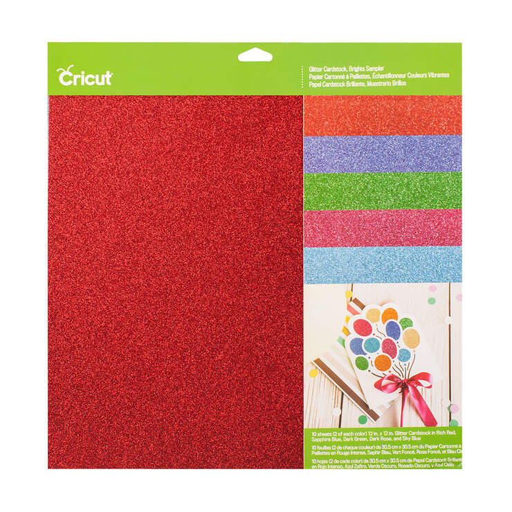 Cricut Glitter Cardstock Sampler - Brights