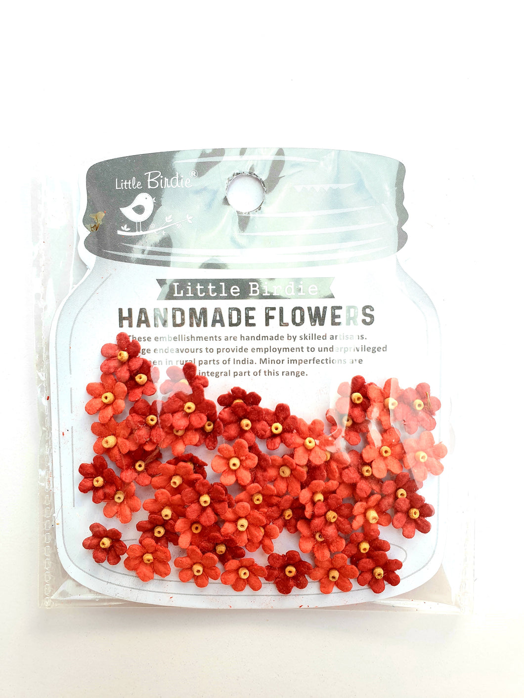 Little Birdie Handmade Flower - Scarlet Blend