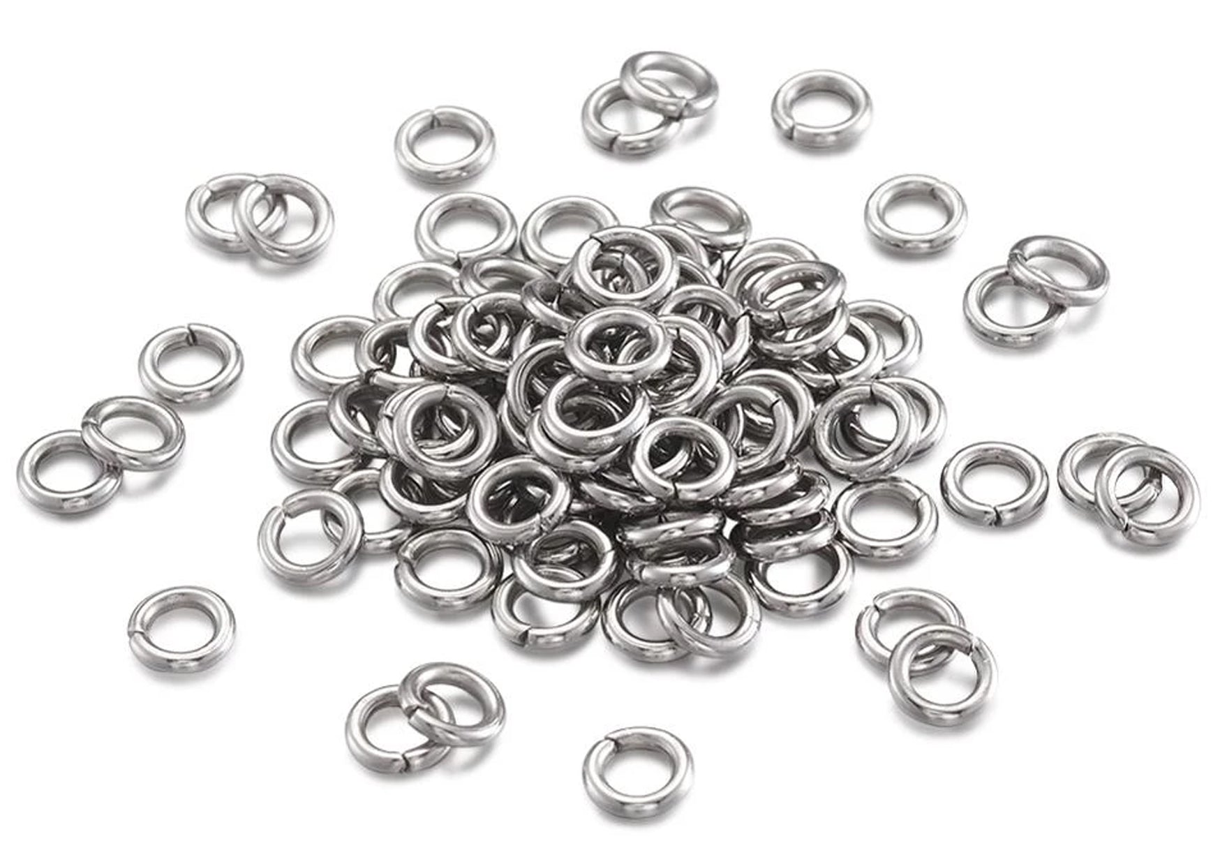 8mm Stainless Steel Jump Rings - 50g Pack – Indi & Oak