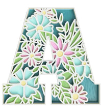 Load image into Gallery viewer, Wildflower Layered Wooden Alphabet Letters
