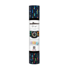 Load image into Gallery viewer, Holographic Glass Flower Adhesive Craft Vinyl - Black
