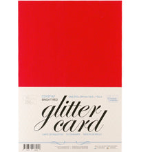 Load image into Gallery viewer, 250gsm Glitter Cardstock - Bright Red
