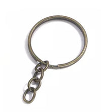 Load image into Gallery viewer, 20 mm Bronze Split Ring with Chain
