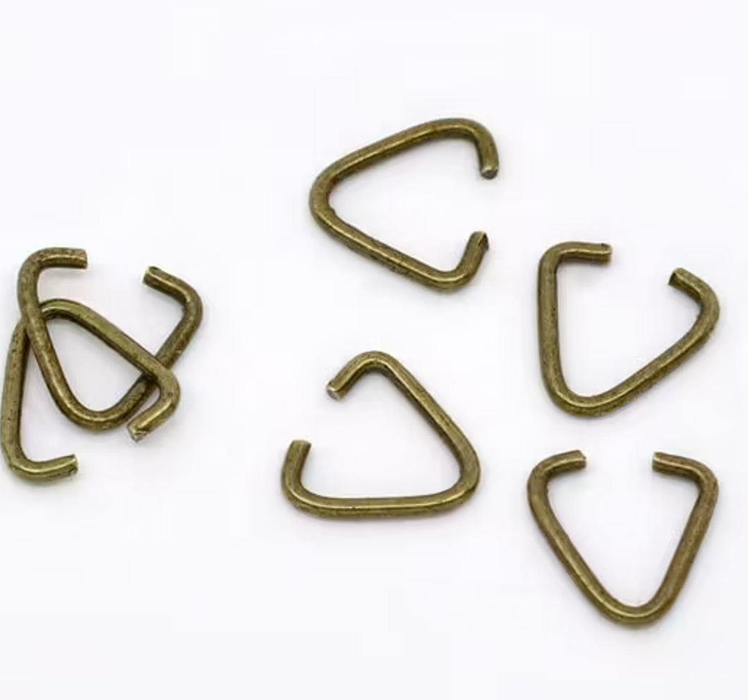 Bronze Triangle Jump Rings