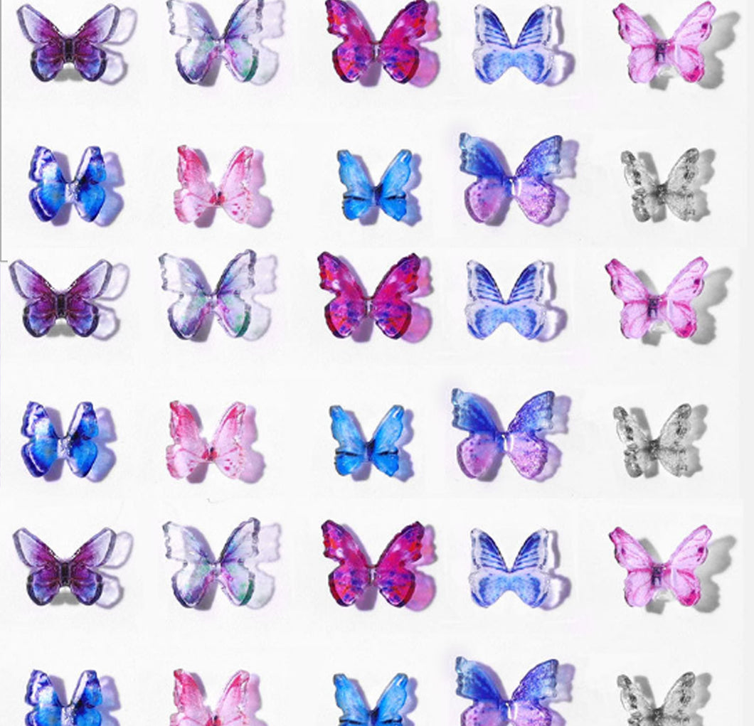 Resin Stereoscopic Butterflies Set of 10