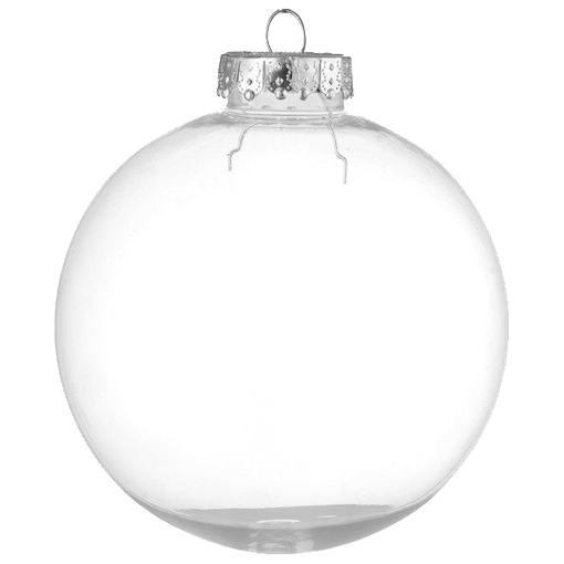 Clear shop christmas baubles