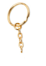 Load image into Gallery viewer, 20 mm Gold Split Ring with Chain
