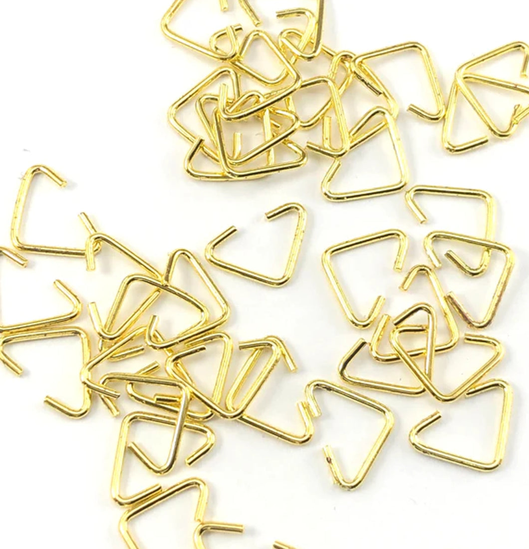 Gold Triangle Jump Rings