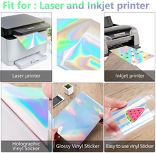 Load image into Gallery viewer, Textured Holographic Printable Self Adhesive Vinyl
