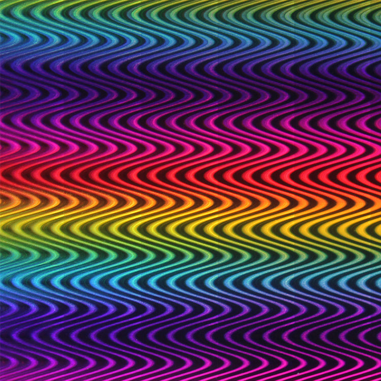 Holographic Adhesive Rainbow Vinyl - Ripple