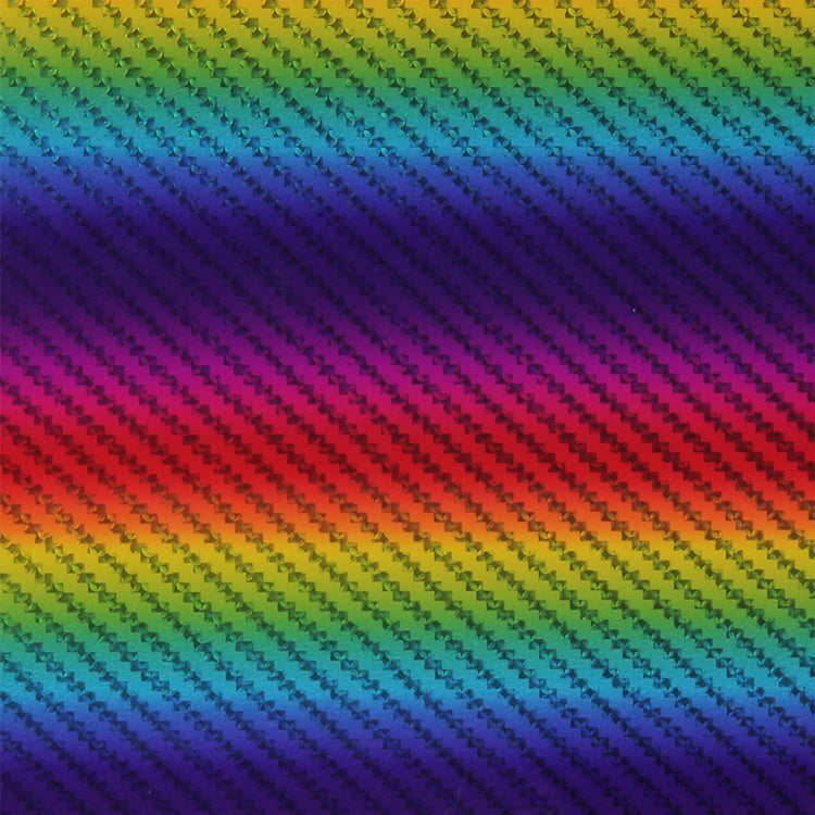 Holographic Adhesive Rainbow Vinyl - Carbon Fiber
