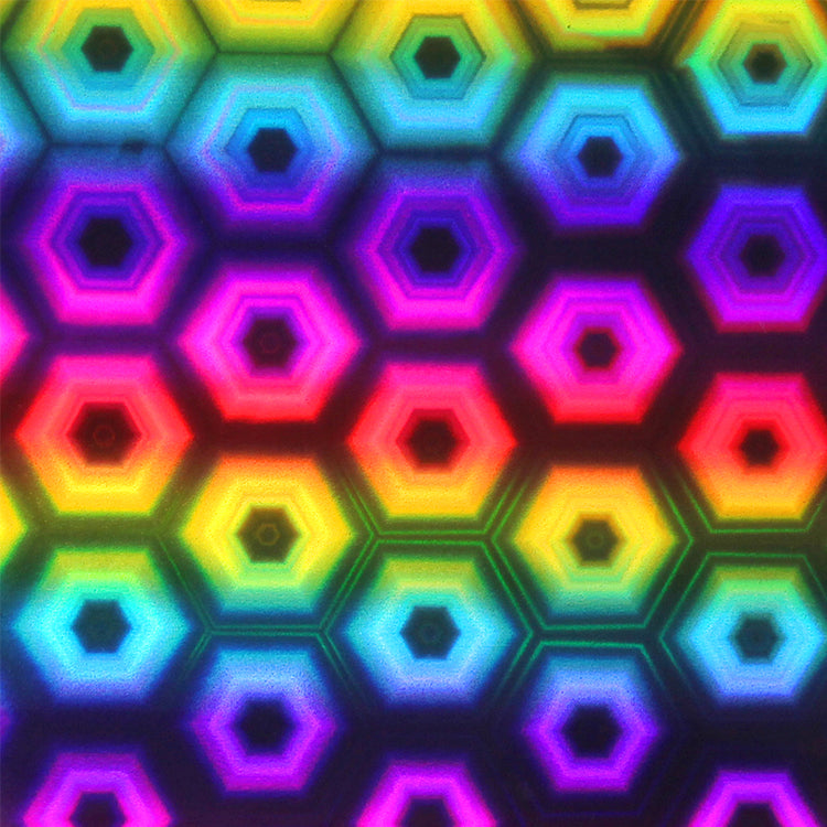 Holographic Adhesive Rainbow Vinyl - Carbon Fiber