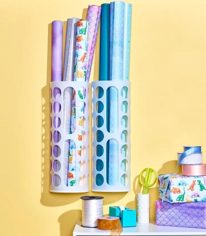 Frosted Plastic Vinyl Storage Rack – Organiser for Craft Rolls & Workspaces