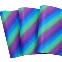 Load image into Gallery viewer, Rainbow Glitter Adhesive Vinyl - Blue / Green / Purple
