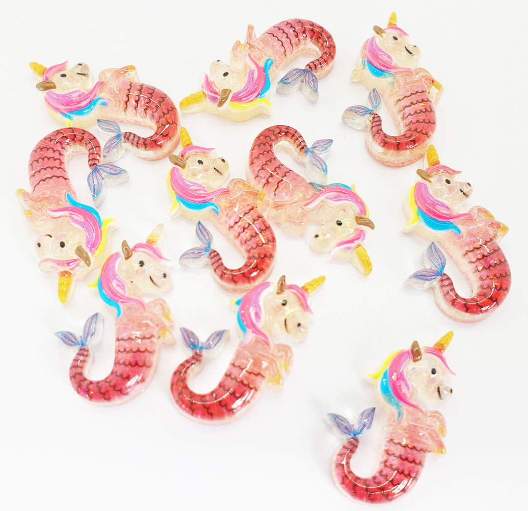 Mermaid-Unicorn Flatbacks – for Crafts, Resin, and DIY Projects