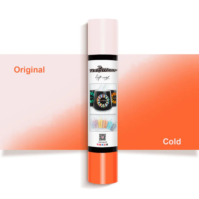 Cold Color Changing Adhesive Vinyl - Orange