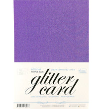 Load image into Gallery viewer, 250gsm Glitter Cardstock - Purple Blue
