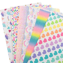 Load image into Gallery viewer, Rainbows &amp; Hearts Vegan Leather Set
