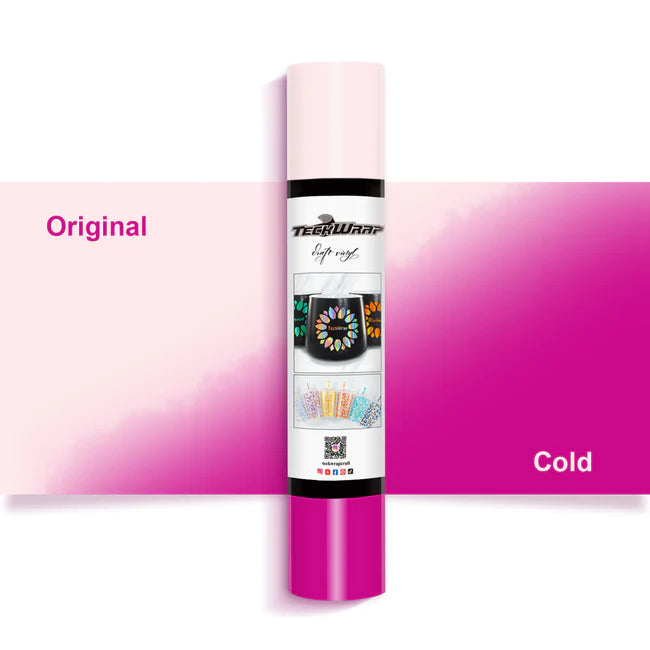 Cold Color Changing Adhesive Vinyl - Rose Pink