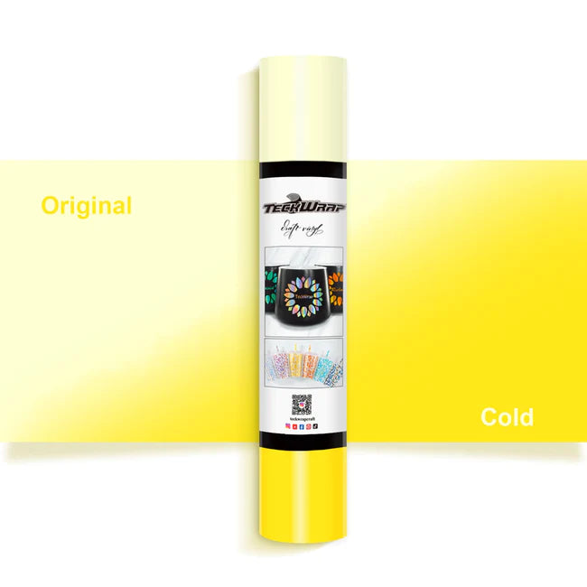 Cold Color Changing Adhesive Vinyl - Yellow