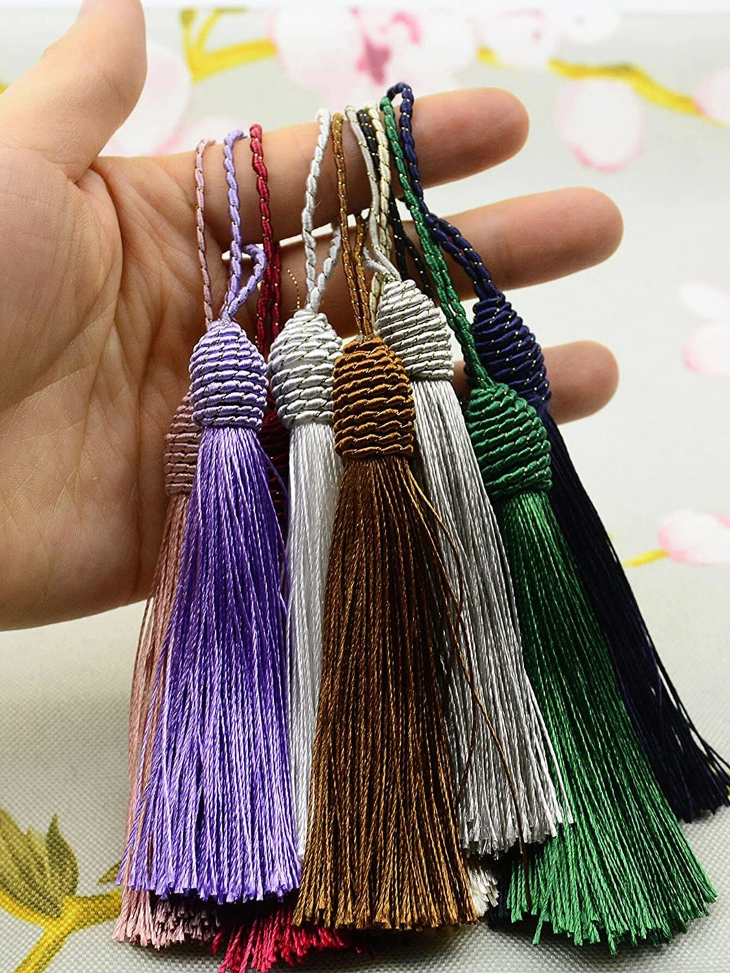 Assorted Luxury Tassels – Pack of 10 Elegant Decorative Accessories for Crafts & Home Decor