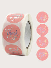 Load image into Gallery viewer, Pink Thank You Sticker Roll
