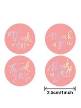 Load image into Gallery viewer, Pink Thank You Sticker Roll
