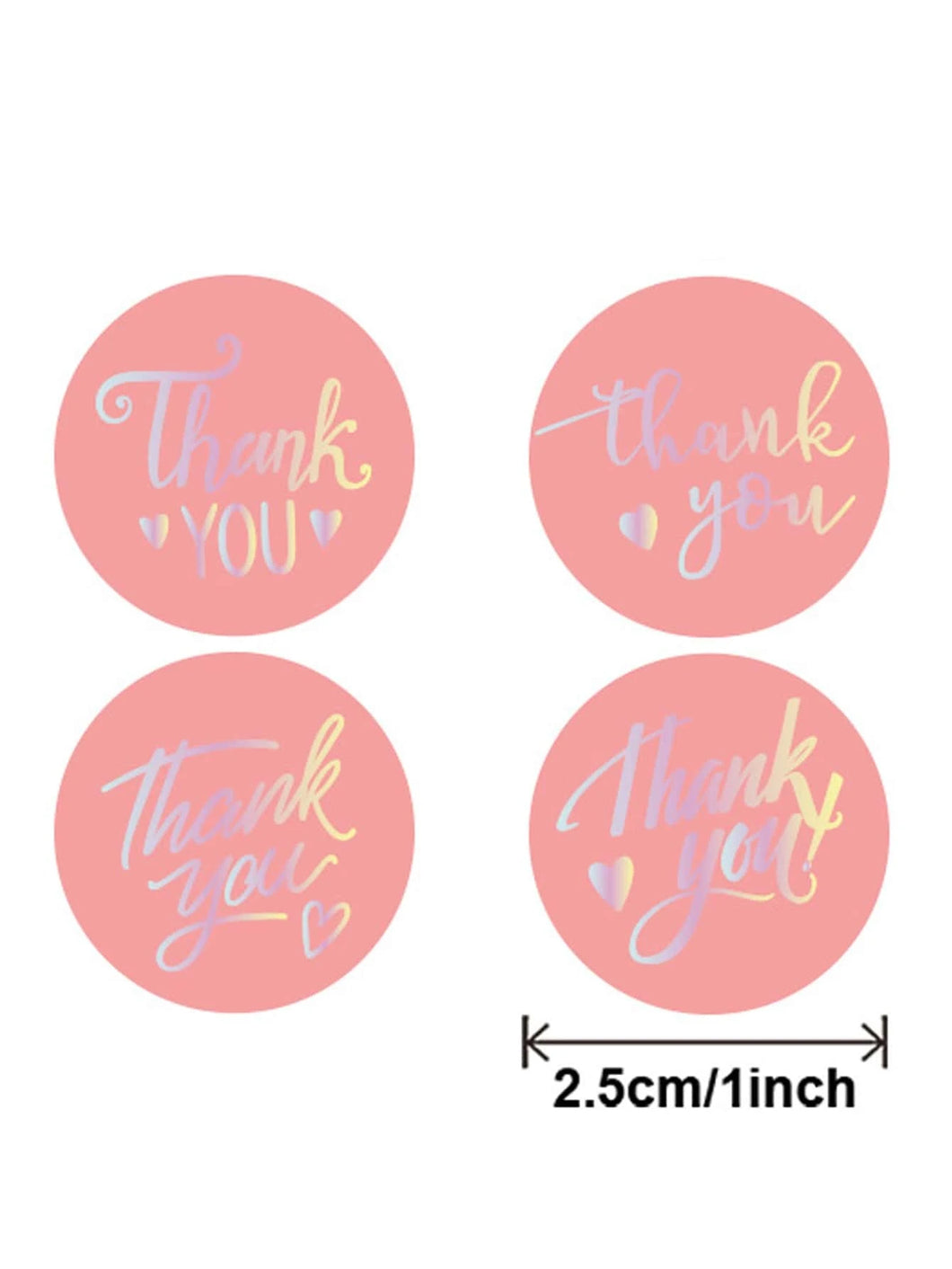 Pink Thank You Sticker Roll