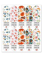 Load image into Gallery viewer, Floral Open Me Sticker Sheets
