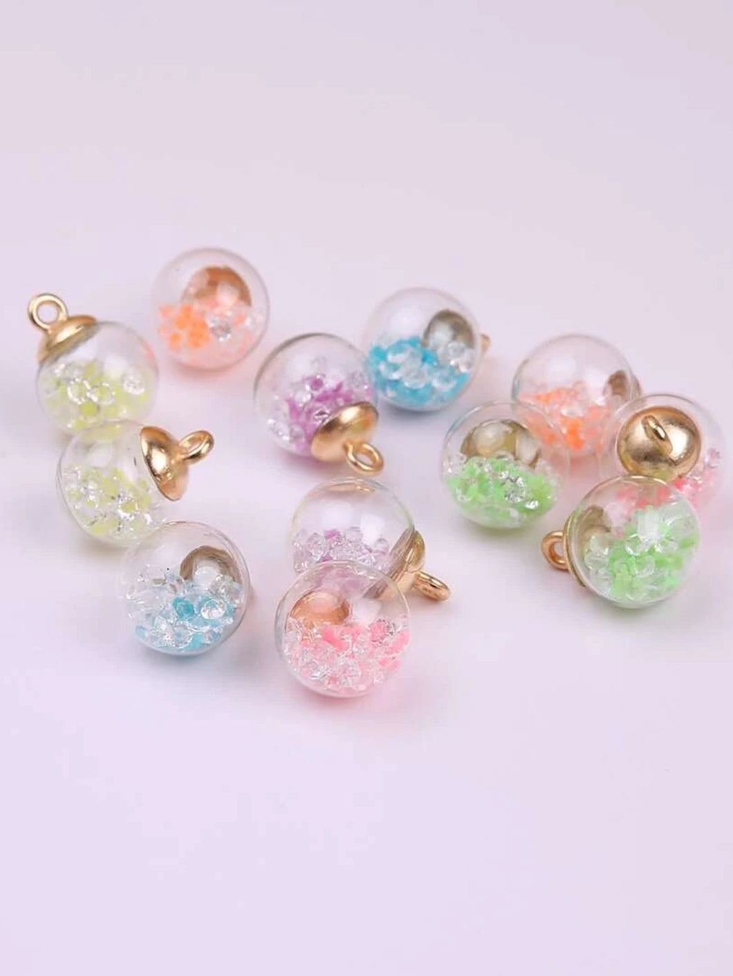 Clear with a Touch of Color Ball Pendant